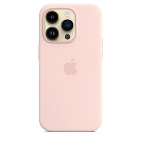 APPLE CAPA IPHONE 14 PRO SILICONE CASE WITH MAGSAFE - CHALK PINK