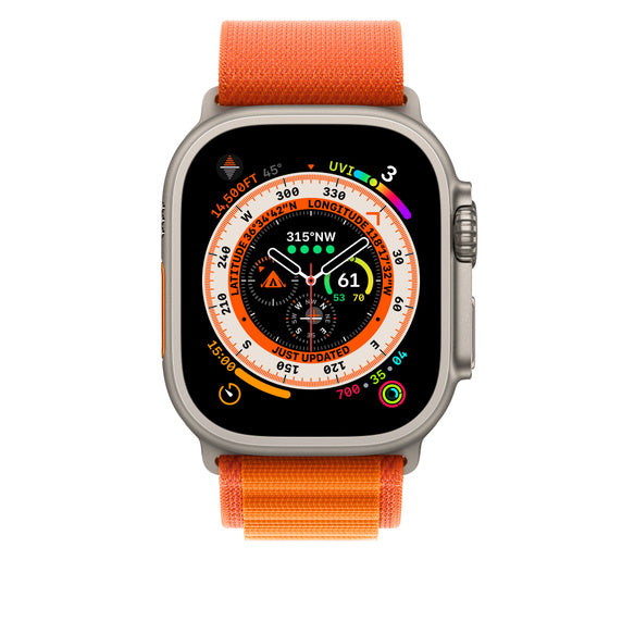 APPLE BRACELET ORANGE ALPINE LOOP - LARGE 49MM