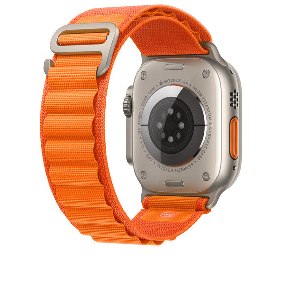 APPLE BRACELET ORANGE ALPINE LOOP - SMALL 49MM