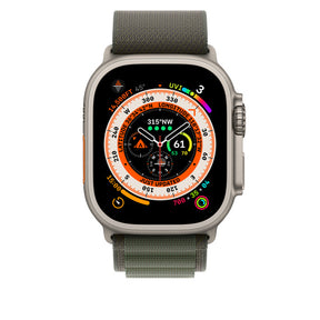 APPLE BRACELET GREEN ALPINE LOOP - SMALL 49MM