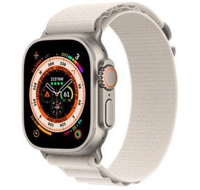 APPLE WATCH ULTRA GPS+CELLULAR 49MM TITANIUM CASE WITH STARLIGHT ALPINE LOOP MED