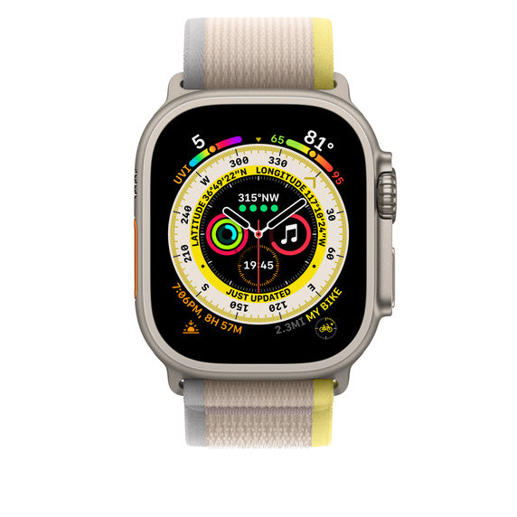 APPLE BRACELET YELLOW/BEIGE TRAIL LOOP - M/L 49MM