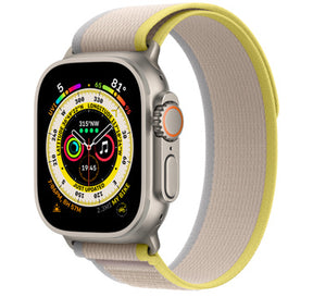 APPLE WATCH ULTRA GPS+CELLULAR 49MM TITANIUM CASE WITH YELLOW/BEIGE TRAIL LOOP M