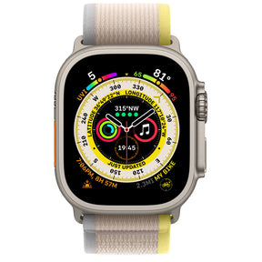 APPLE WATCH ULTRA GPS+CELLULAR 49MM TITANIUM CASE WITH YELLOW/BEIGE TRAIL LOOP M