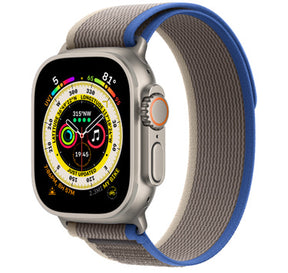 APPLE WATCH ULTRA GPS+CELLULAR 49MM TITANIUM CASE WITH BLUE/GRAY TRAIL LOOP M/L