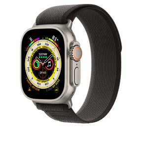 APPLE BRACELET BLACK/GRAY TRAIL LOOP - M/L 49MM