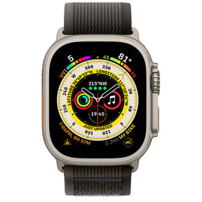 APPLE WATCH ULTRA GPS+CELLULAR 49MM TITANIUM CASE WITH BLACK/GRAY TRAIL LOOP S/M