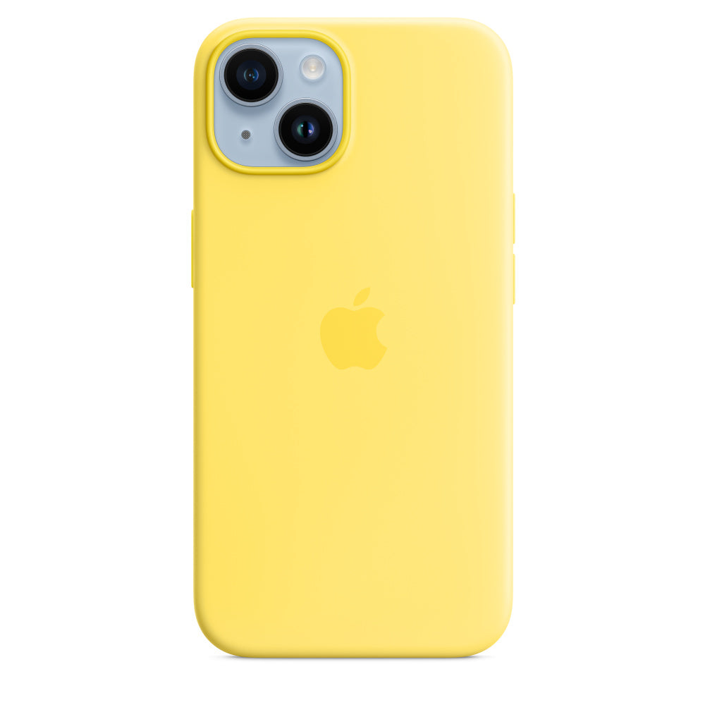 Funda de silicona con MagSafe para iPhone 14 - Amarillo canario