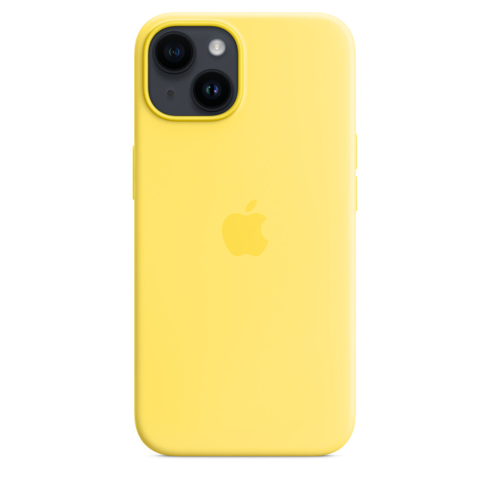 Funda de silicona con MagSafe para iPhone 14 - Amarillo canario