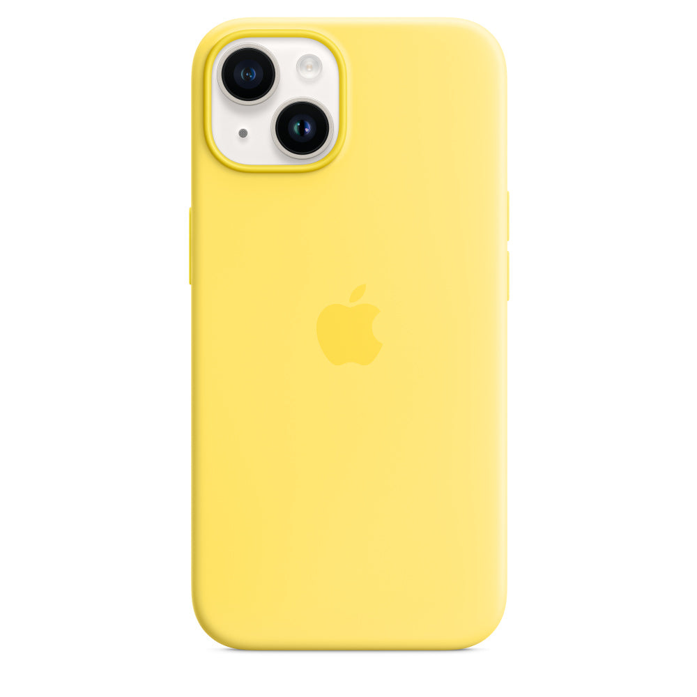 Capa em silicone com MagSafe para iPhone 14 - Amarelo canário