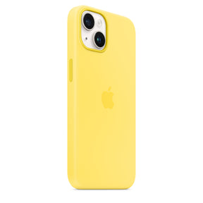 Capa em silicone com MagSafe para iPhone 14 - Amarelo canário