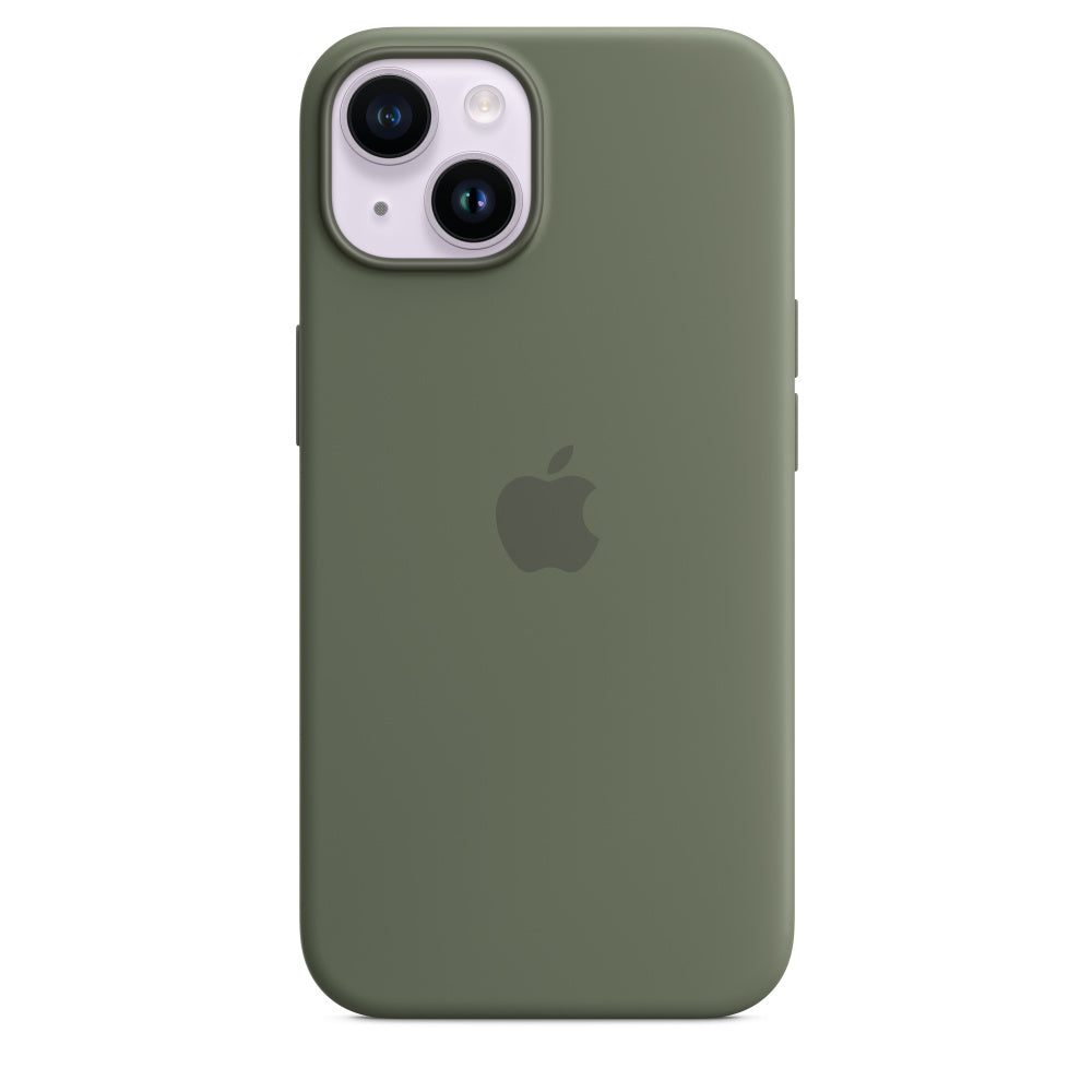 Silicone Case with MagSafe for iPhone 14 - Olive