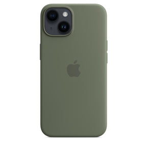 Silicone Case with MagSafe for iPhone 14 - Olive