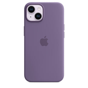 Capa em silicone com MagSafe para iPhone 14 - Iris púrpura