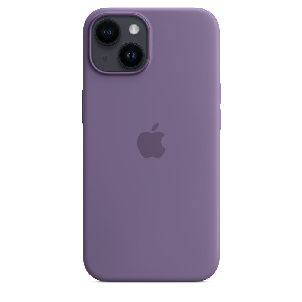 Capa em silicone com MagSafe para iPhone 14 - Iris púrpura