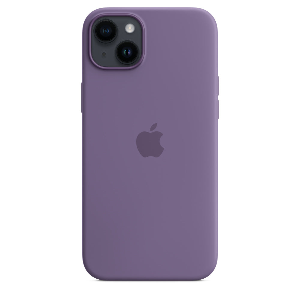 Capa em silicone com MagSafe para iPhone 14 Plus - Iris púrpura