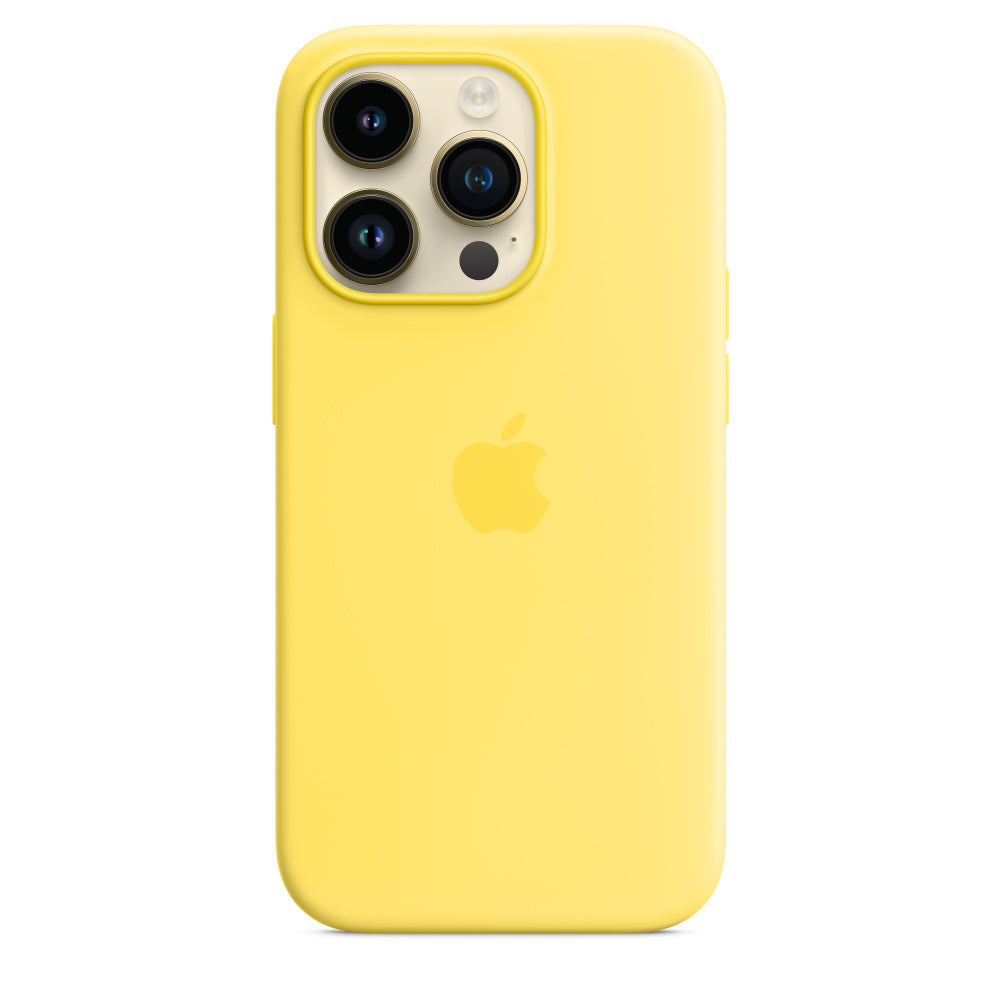 Funda de silicona con MagSafe para iPhone 14 Pro - Amarillo canario