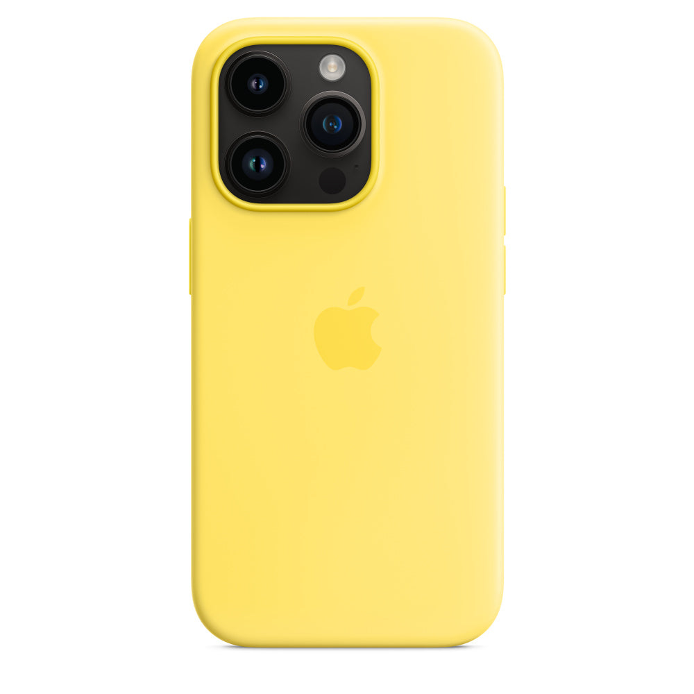 Funda de silicona con MagSafe para iPhone 14 Pro - Amarillo canario