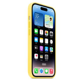 Funda de silicona con MagSafe para iPhone 14 Pro - Amarillo canario