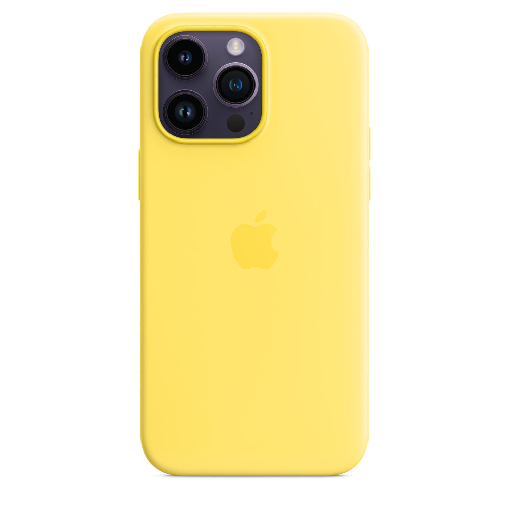 Funda de silicona con MagSafe para iPhone 14 Pro Max - Amarillo canario