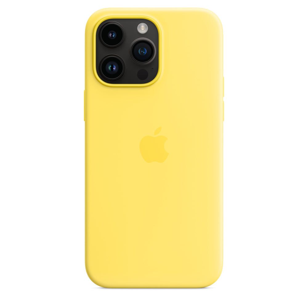 Funda de silicona con MagSafe para iPhone 14 Pro Max - Amarillo canario