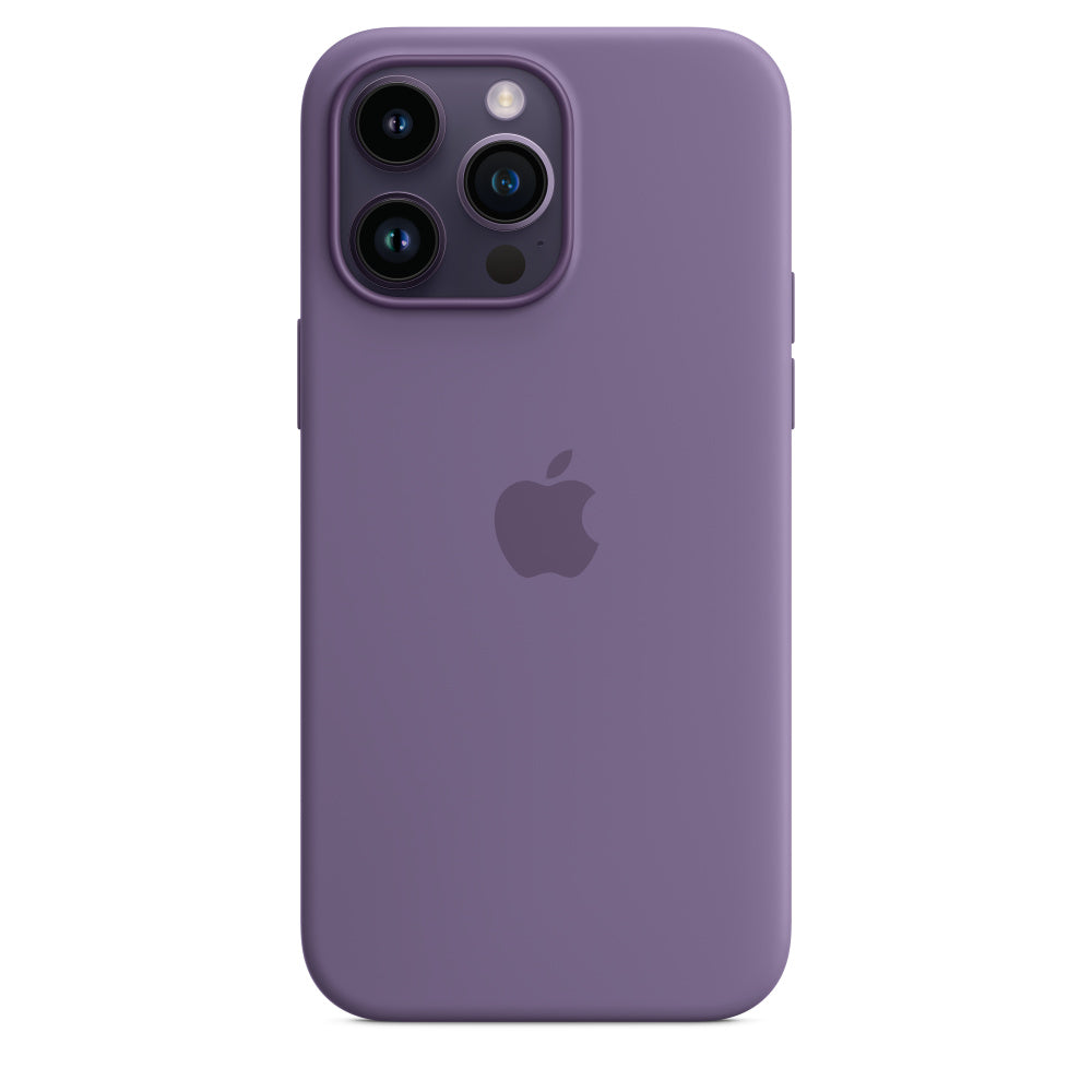 Capa em silicone com MagSafe para iPhone 14 Pro Max - Iris púrpura