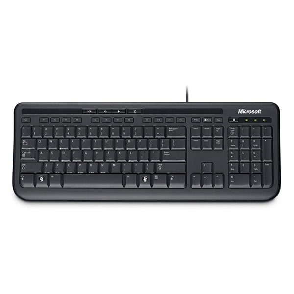 TECLADO MICROSOFT CON CABLE 600 PUERTO USB NEGRO