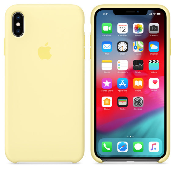 FUNDA DE SILICONA APLLE CAPA IPHONE XS MAX - AMARILLO MELLOW