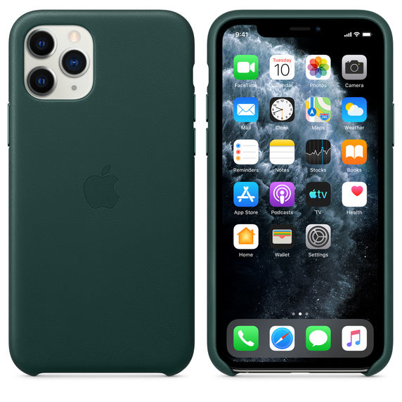 APPLE CAPA IPHONE 11 PRO 5.8 LEATHER CASE - FOREST GREEN