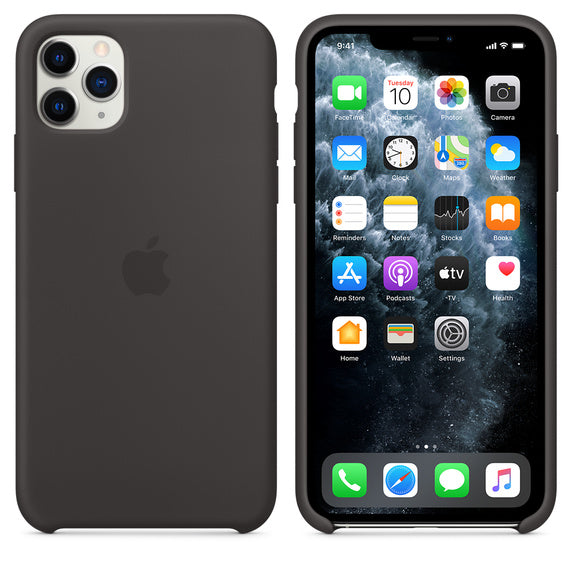 APPLE CAPA IPHONE 11 PRO 6.5 MAX SILICONE CASE - BLACK