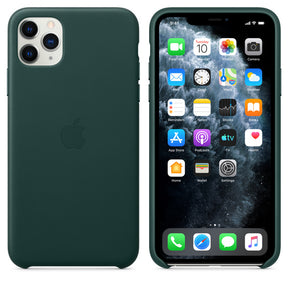 APPLE CAPA IPHONE 11 PRO 6.5 MAX LEATHER CASE - FOREST GREEN