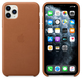 APPLE CAPA IPHONE 11 PRO 6.5 MAX LEATHER CASE - SADDLE BROWN