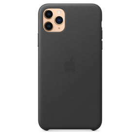 APPLE CAPA IPHONE 11 PRO 6.5 MAX LEATHER CASE - BLACK