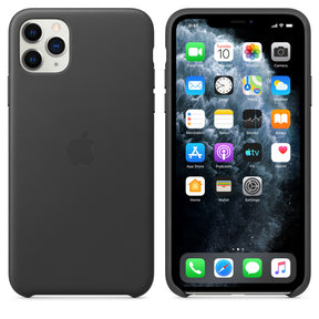 APPLE CAPA IPHONE 11 PRO 6.5 MAX LEATHER CASE - BLACK