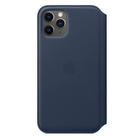 FUNDA APPLE IPHONE 11 PRO 5.8 CUERO FOLIO - AZUL PROFUNDO