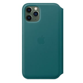 FUNDA APPLE IPHONE 11 PRO 5.8 CUERO FOLIO - PAVO REAL