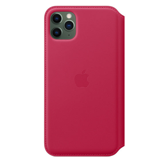 APPLE CAPA IPHONE 11 PRO 6.5 MAX LEATHER FOLIO - RASPBERRY