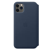 APPLE CAPA IPHONE 11 PRO 6.5 MAX LEATHER FOLIO - DEEP SEA BLUE