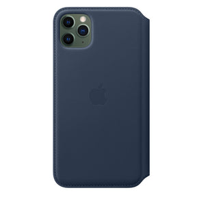 APPLE CAPA IPHONE 11 PRO 6.5 MAX LEATHER FOLIO - DEEP SEA BLUE