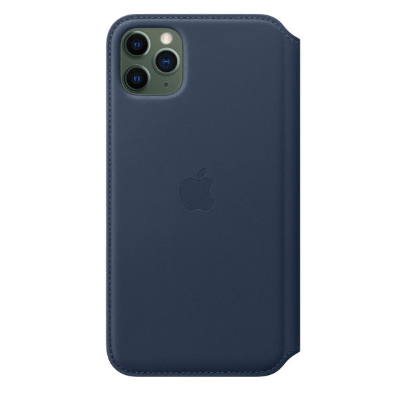 APPLE COVER IPHONE 11 PRO 6.5 MAX LEATHER FOLIO - DEEP SEA BLUE