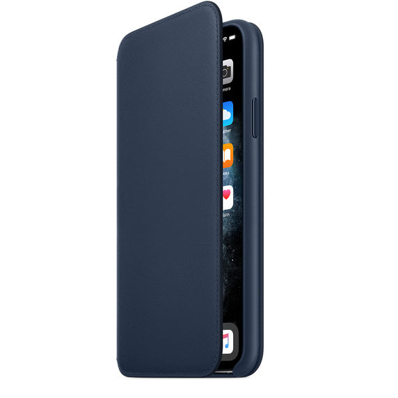 FUNDA APPLE IPHONE 11 PRO 6.5 MAX CUERO FOLIO - AZUL PROFUNDO