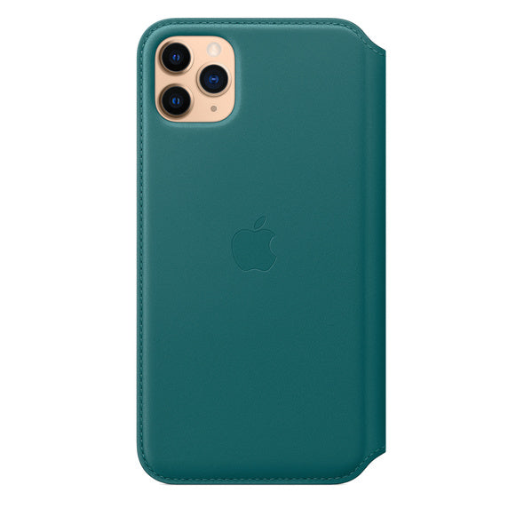 FUNDA APPLE IPHONE 11 PRO 6.5 MAX CUERO FOLIO - PAVO REAL