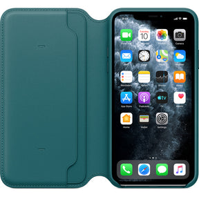 APPLE CASE IPHONE 11 PRO 6.5 MAX LEATHER FOLIO - PEACOCK