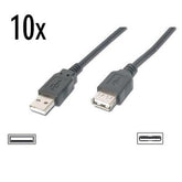 CABLE PROLO USB 2.0 AM/H 1.8M 10PZ