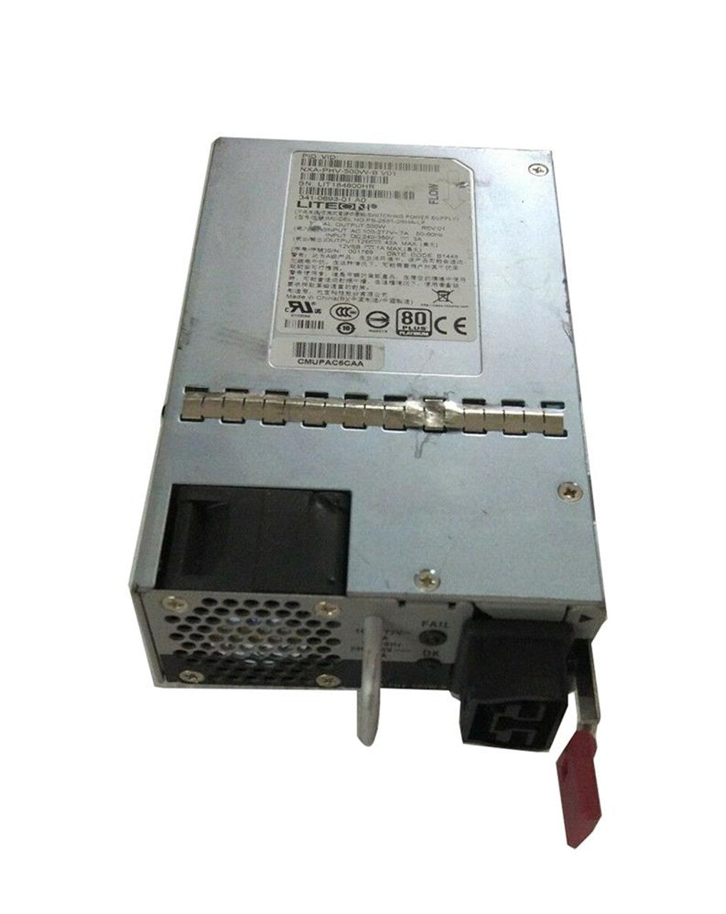 Cisco HVDC - Power Supply - Hot Plug/Redundant (Plug-in Module) - AC 90-295 V / DC 192-400 V - 500 Watt - for Nexus 2232, 2232PP 10, 2232TM, 2232TM 10, 2248, 2332TQ 10, 2348, 2348TQ 10, 2348UPQ 10