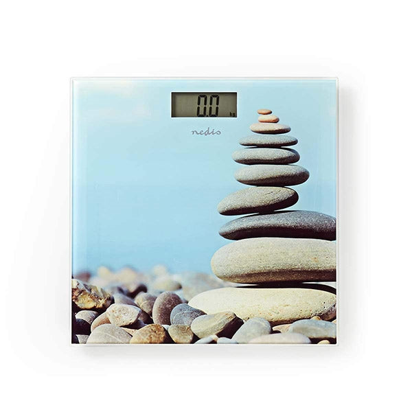 NEDIS BALANÇA PERSONAL SCALES DIGITAL TEMPERED GLASS DESIGN PRINT