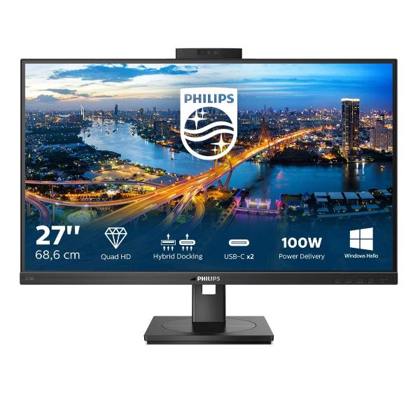 PHILIPS MONITOR IPS 27 QHD HDMI DP USB-C COLUNAS WEBCAM HAS PIVOT 276B1JH