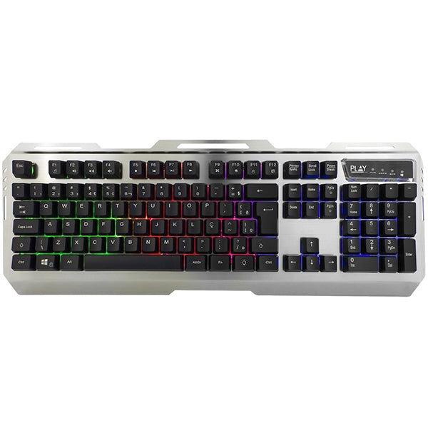 TECLADO EWENT GAMING METAL ILUMINADO USB