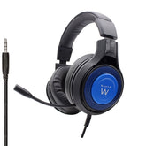 EWENT GAMING HEADSET MICROFONO OVER-EAR 3.5MM NEGRO AZUL