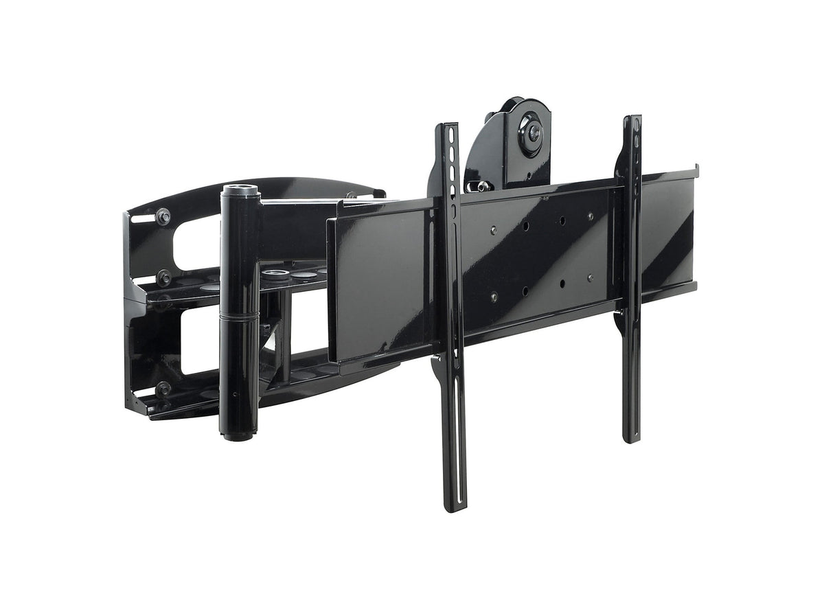 Peerless Full-Motion Plus Wall Mount With Vertical Adjustment PLAV60-UNL - Mounting Kit (Wall Plate, Swing Arm, Adapter Plate) - For Plain Panel - Cold Rolled Steel - Black - Screen Size: 42" - 95"